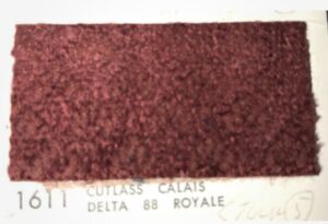 1981 GM Oldsmobile Cutlass Detroit Body Cloth 1611 OEM Original Automotive seat cloth