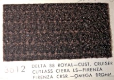 1983-1984 GM AUTO BODY SEAT CLOTH DETROIT #3612 OEM ORIGINAL