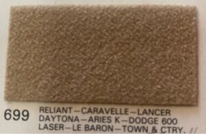 1986 Plymouth Dodge Chrysler Auto Seat Cloth Detroit # 699 OEM Original NOS