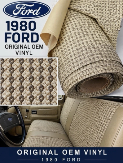 1980 Ford OEM Auto Seat Vinyl Detroit #0419 Vintage By The Yard NOS